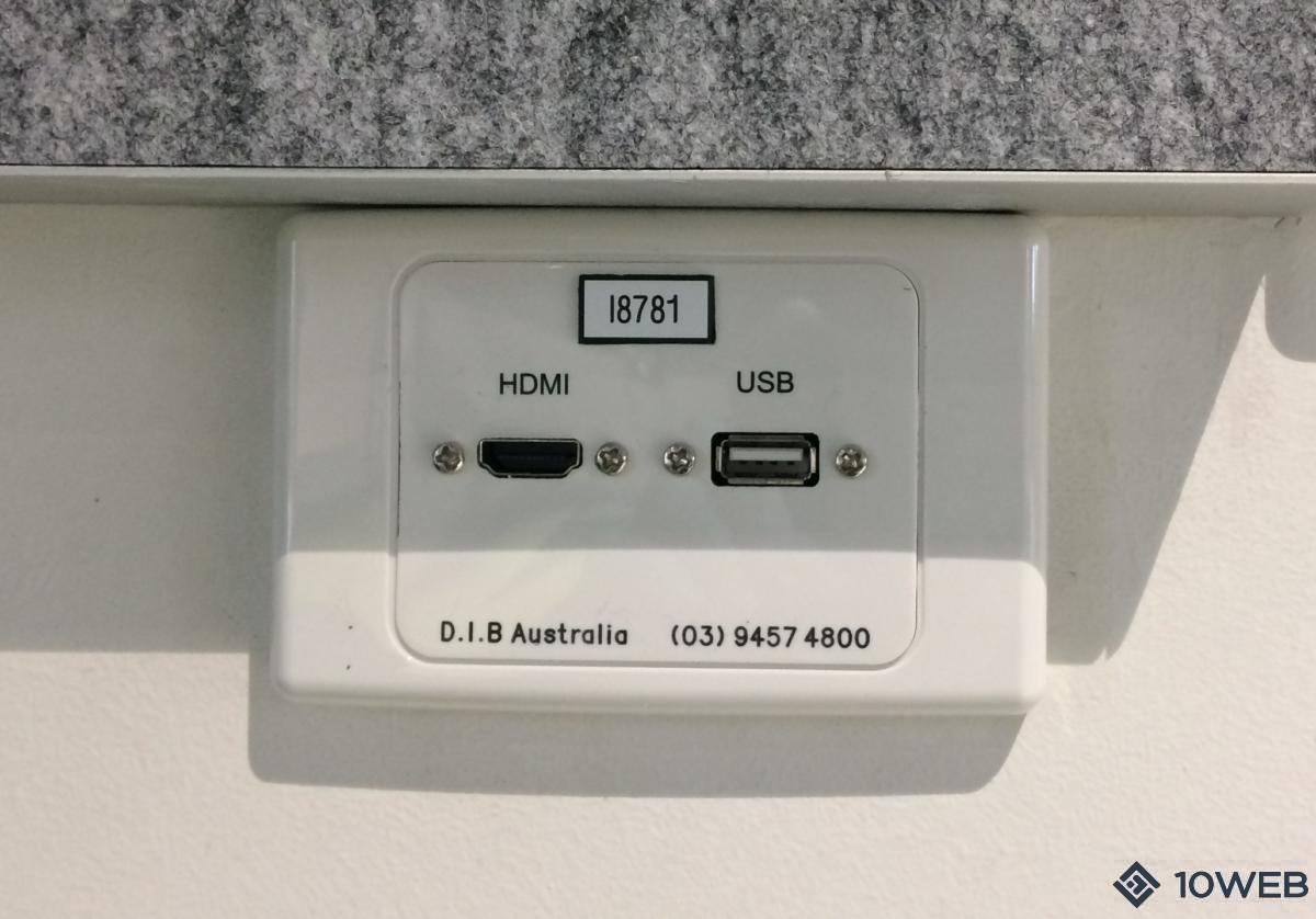 USB and HDMI input plate at Ivanhoe Primary