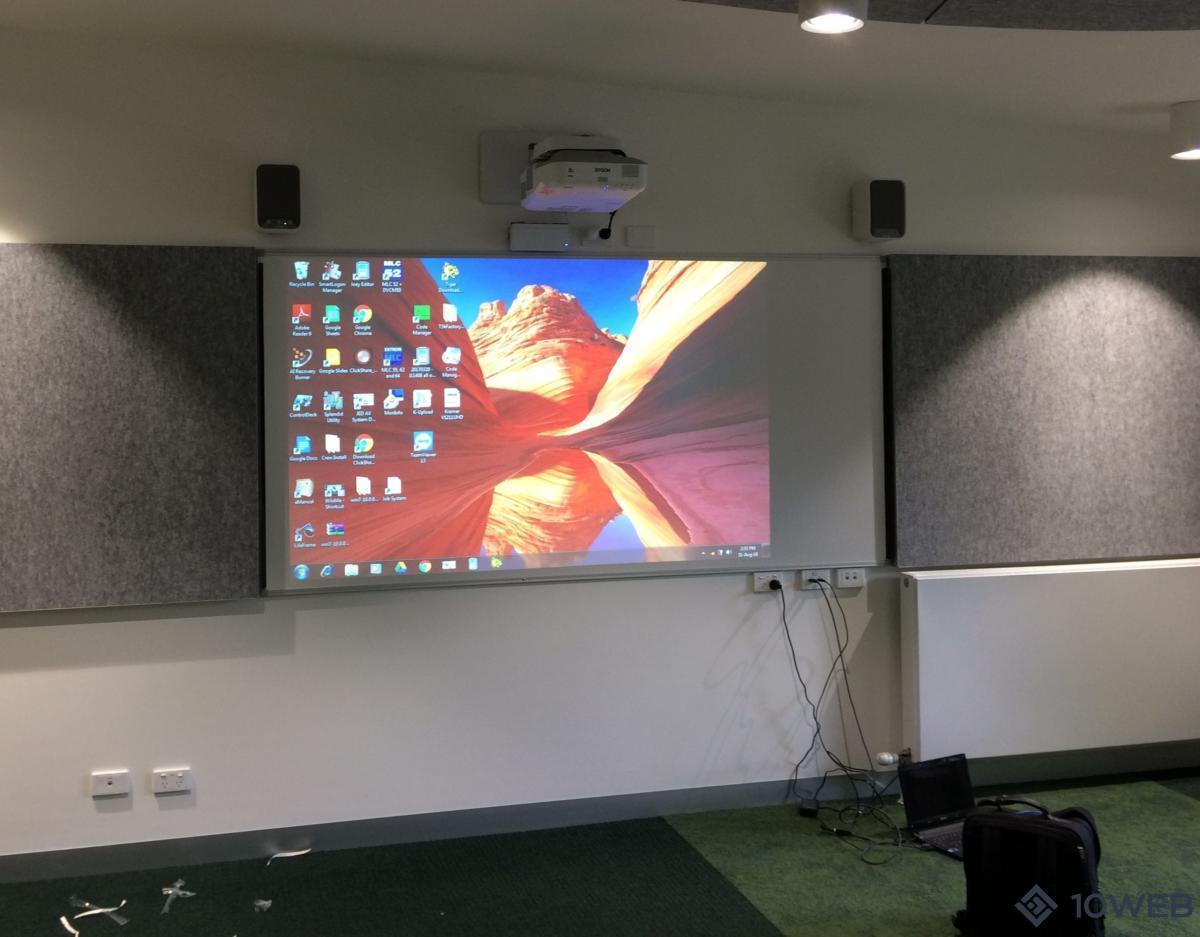 The projector system at Ivanhoe Primary