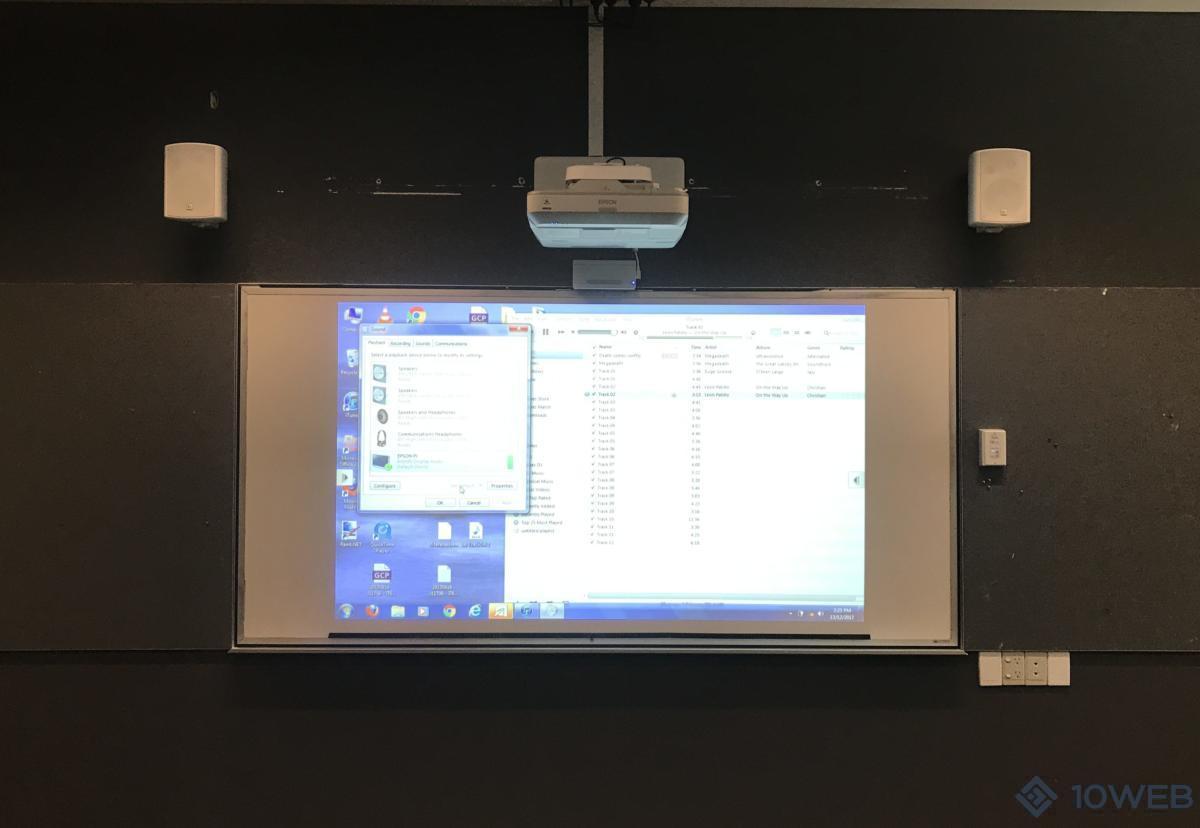 EPSON EB-696Ui Interactive Finger Touch Projector at Caulfield Grammar