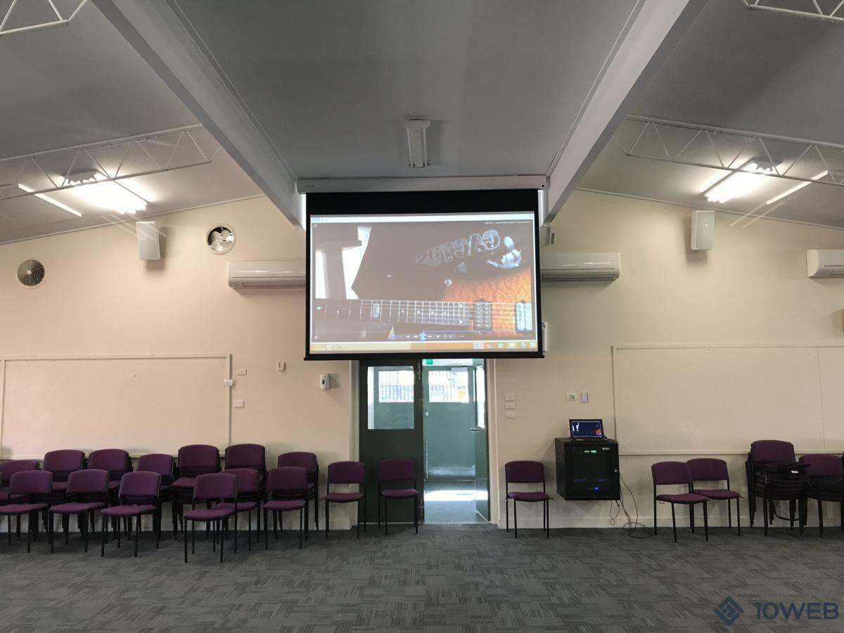 Example projection on projector screen at Bulleen Heights