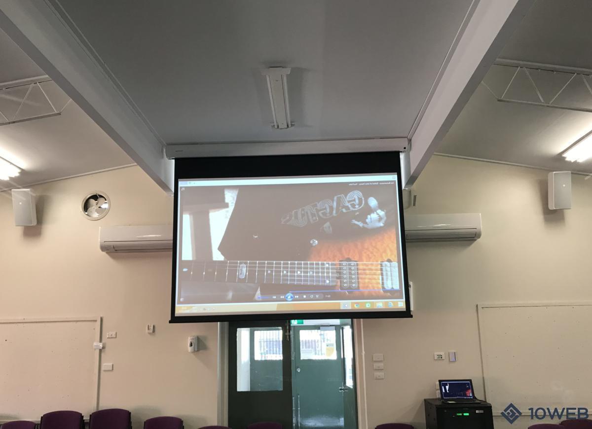 Example projection on projector screen at Bulleen Heights