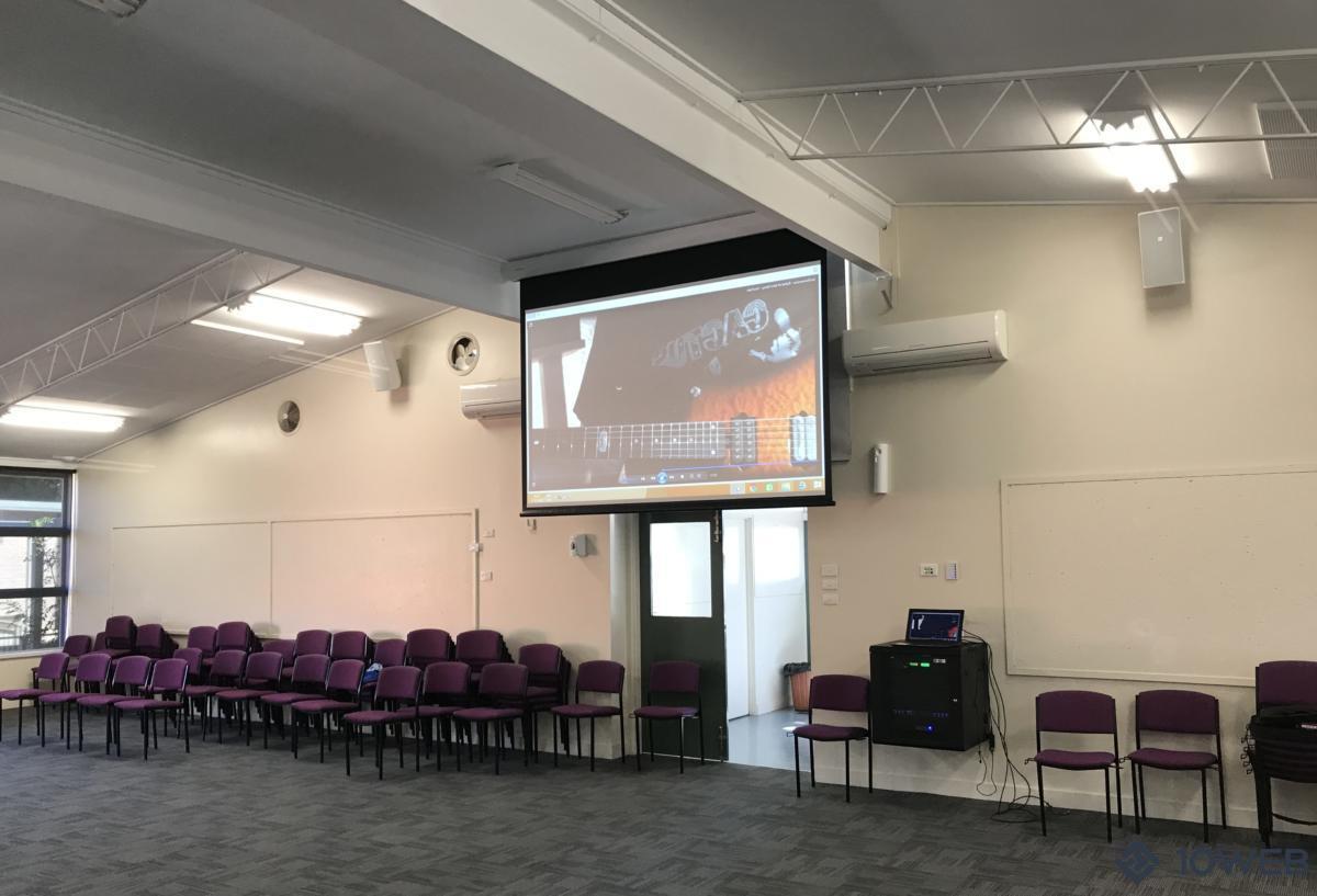 Example projection on projector screen at Bulleen Heights