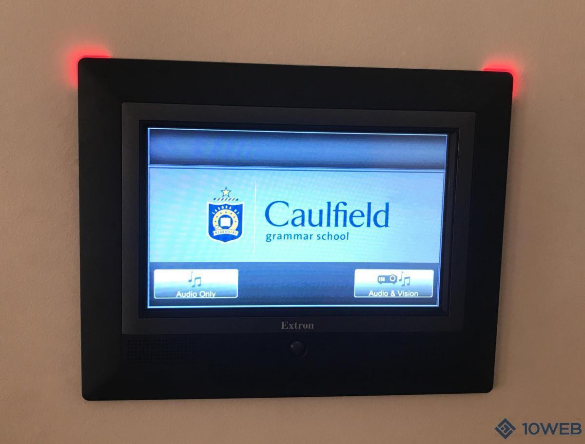 Extron pro control panel at Caulfield Grammar