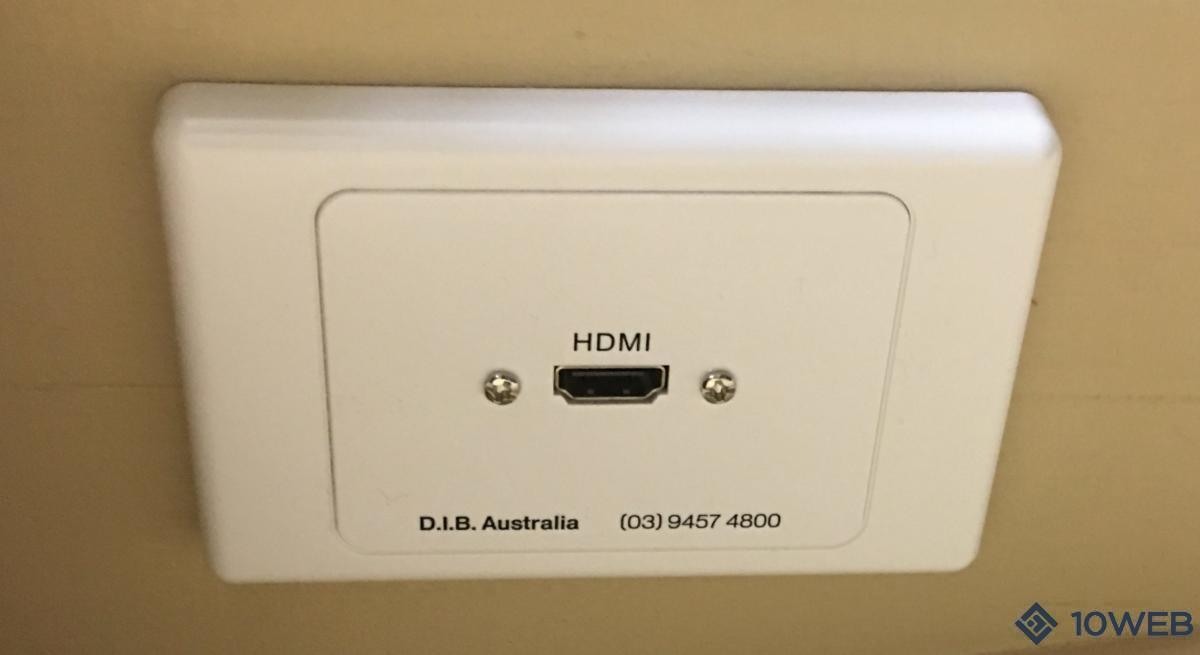 HDMI input at Richmond Town Hall