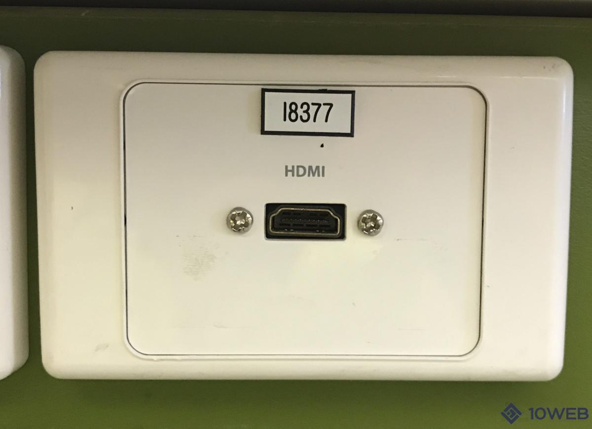 HDMI input plate at Box Hill High